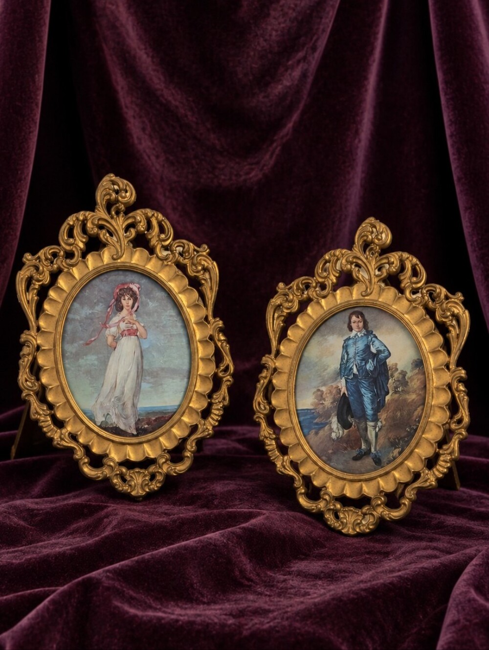 Vintage Italian Regency Rococo Gold Frames | Blue Boy And Pinkie